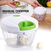 Eotia 3-Blade Manual Food Chopper — High-Speed Compact Vegetable & Fruit Cutter for Effortless Meal Prep