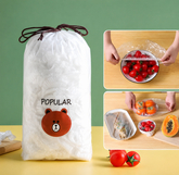 100 Pcs Disposable Food Cover Plastic Shopper Bags